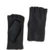 Extra Slim Sheepskin Leather Fingerless Glove Black/black: Logan