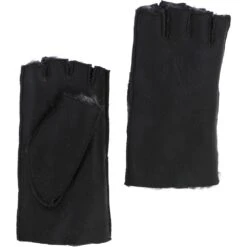 Extra Slim Sheepskin Leather Fingerless Glove Black/brissa: Logan