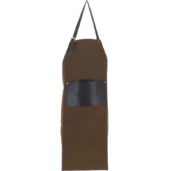 Canvas & Leather Apron Brandy/green: FEN-760