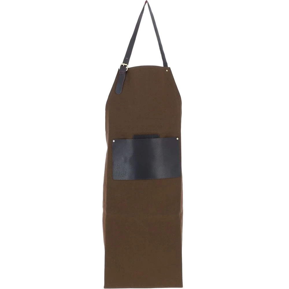 Canvas & Leather Apron Brandy/green: FEN-760