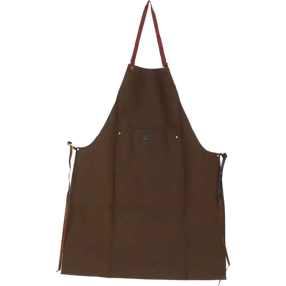 Canvas & Leather Apron Brandy/green: FEN-760 - Image 2