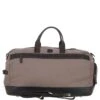 Canvas & Leather Holdall Mud/grey: FEN-757