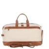 Canvas & Leather Holdall Tan/cream: FEN-757