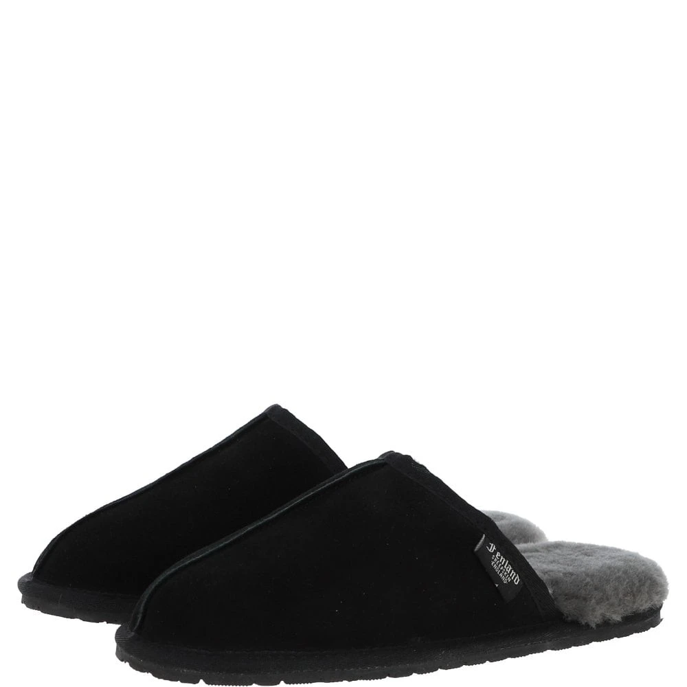 Classic Mens Slippers Black: Duke
