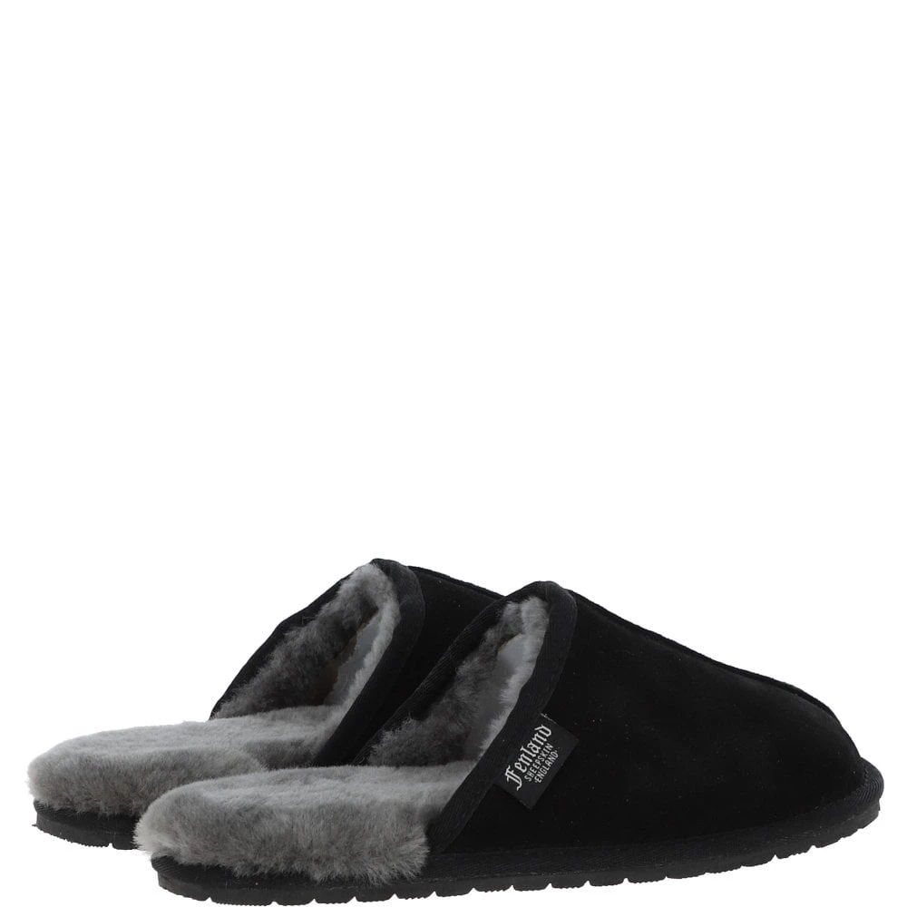 Classic Mens Slippers Black: Duke - Image 5