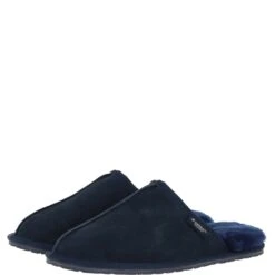 Classic Mens Slippers Navy: Duke