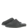 Classic Mens Suede Sheepskin Slippers Grey