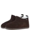 Classic Suede Sheepskin Bootie Slippers Brown: DARWIN