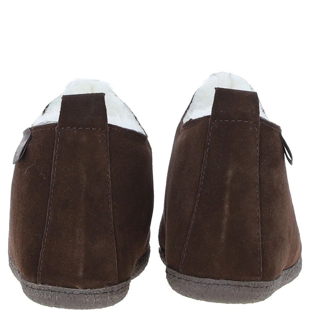 Classic Suede Sheepskin Bootie Slippers Brown: DARWIN - Image 2