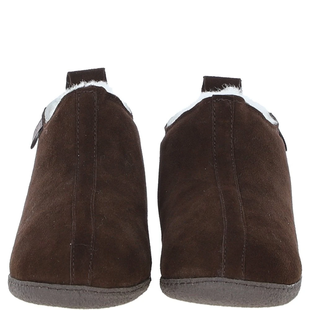 Classic Suede Sheepskin Bootie Slippers Brown: DARWIN - Image 4