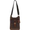 Cow Oily Leather Flight Bag Brown/Brandy Buff: FEN-782