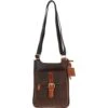 Cow Oily Leather Flight Bag Brown/Tan Buff: FEN-782