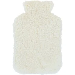 Curly Wool Hot Water Bottle Ivory