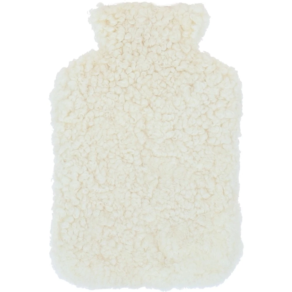 Curly Wool Hot Water Bottle Ivory