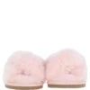 Ladies Sheepskin Crossover Slippers Pink: FCS