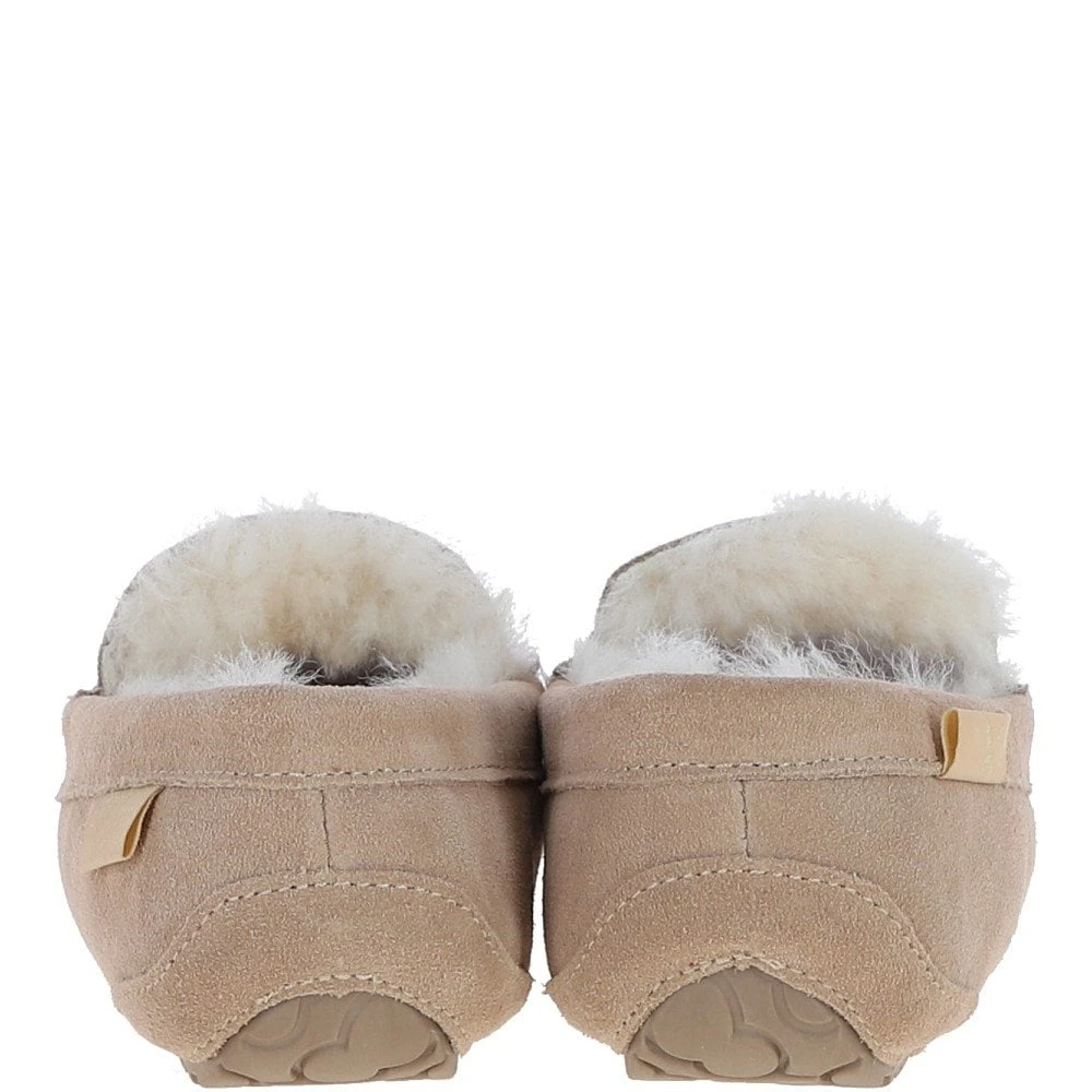Ladies Suede Sheepskin Loafers Beige: FLSL - Image 3