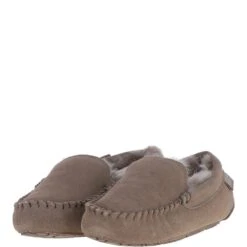 Ladies Suede Sheepskin Loafers Mink: FLSL