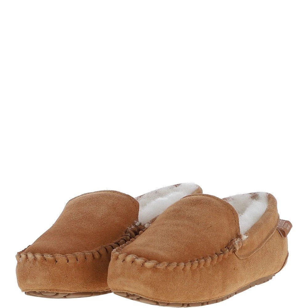 Ladies Suede Sheepskin Loafers Tan: FLSL
