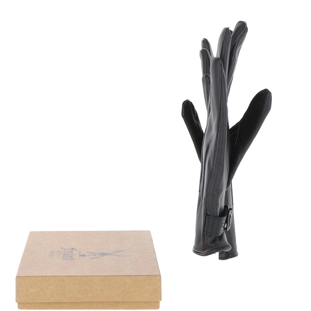 Leather Gloves Dk Brown/Blk: FEN-1009 - Image 2