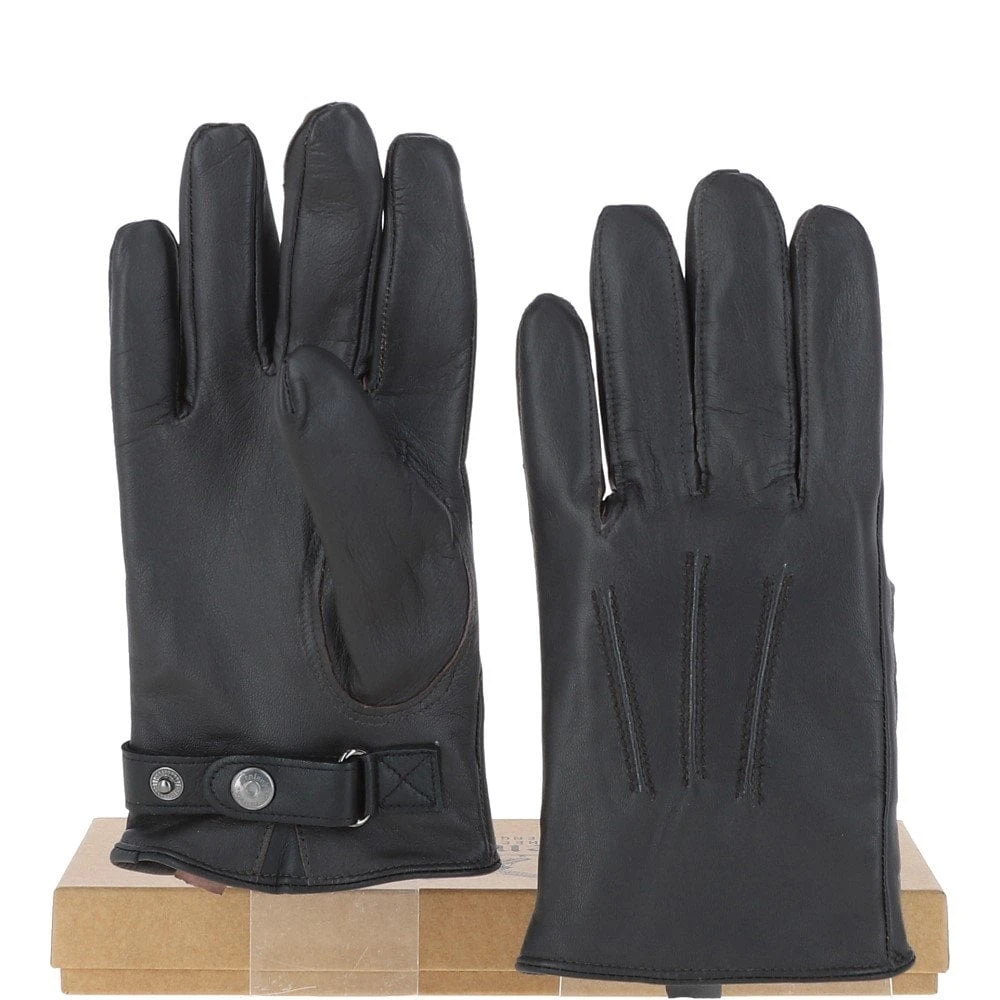 Leather Gloves Dk Brown/Blk: FEN-1009 - Image 3