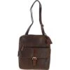 Medium Cow Oily Leather Messenger Bag Brown/Brandy Buff: FEN-783