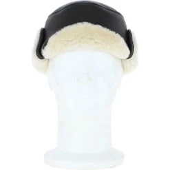 Mens Sheepskin Hunter Hat Brown: FEN-011
