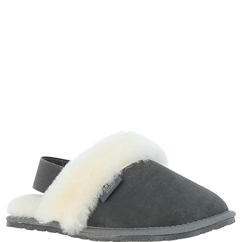 Real Sheepskin Wool Mule Slippers Grey: Elena - Image 2