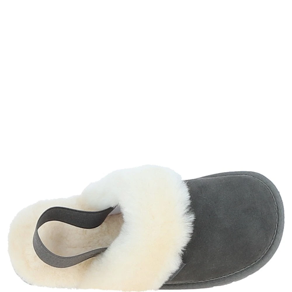 Real Sheepskin Wool Mule Slippers Grey: Elena - Image 3