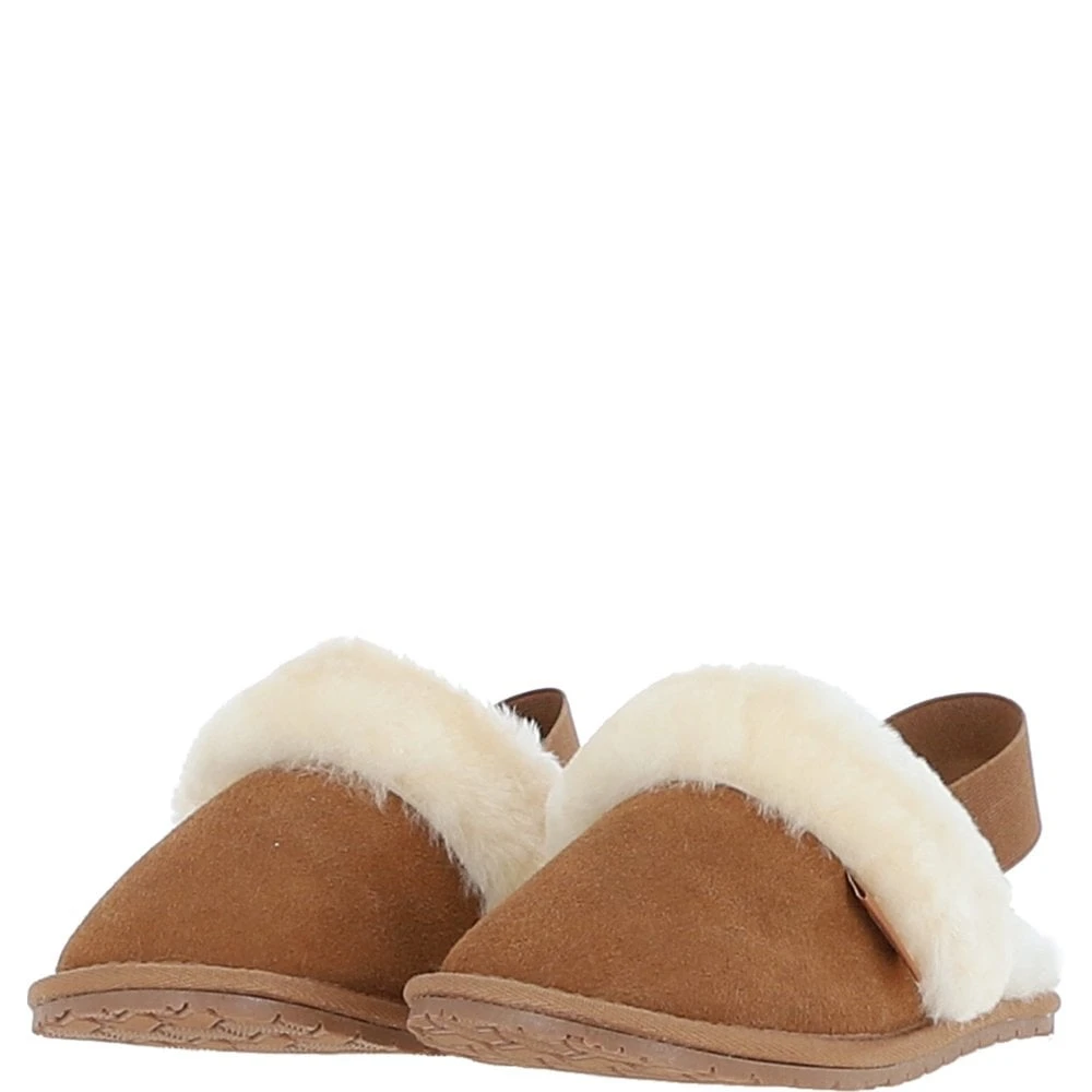 Real Sheepskin Wool Mule Slippers Tan: Elena