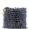 Sheepskin Cushion Dark Grey: FF-Tibetan