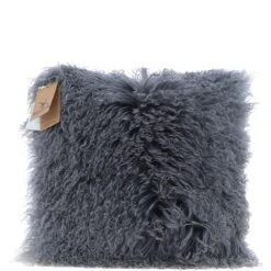 Sheepskin Cushion Dark Grey: FF-Tibetan