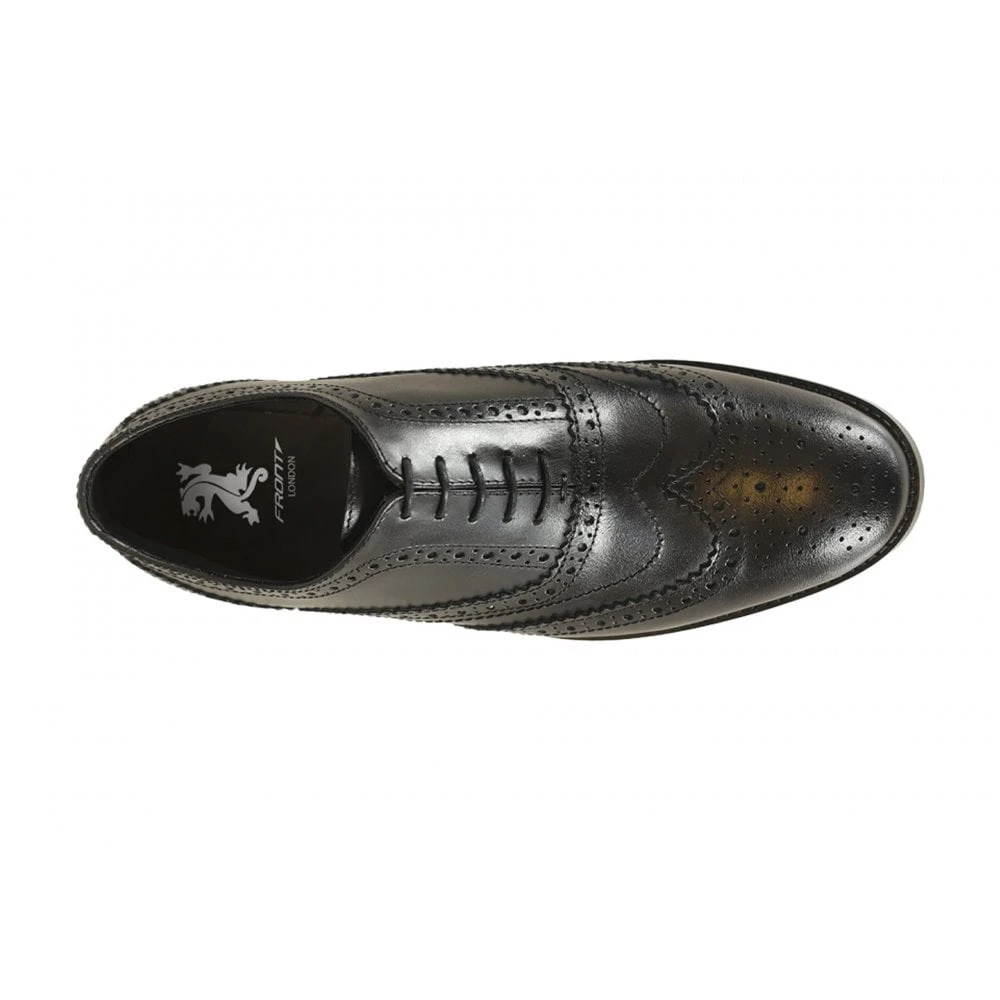 Classic Men's Leather Brogue Shoe Black: LC DIEGO - Image 3