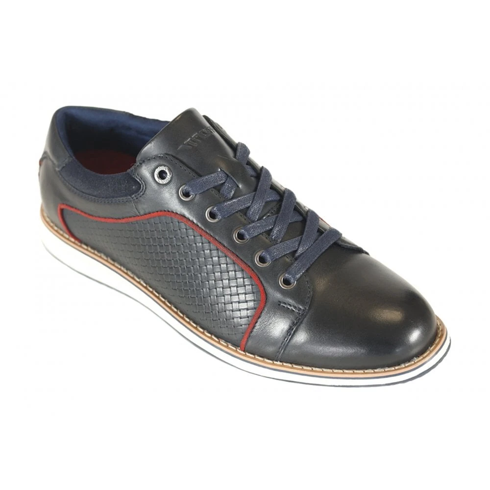 Men's Laced Trainer Shoes Navy: LC GINO