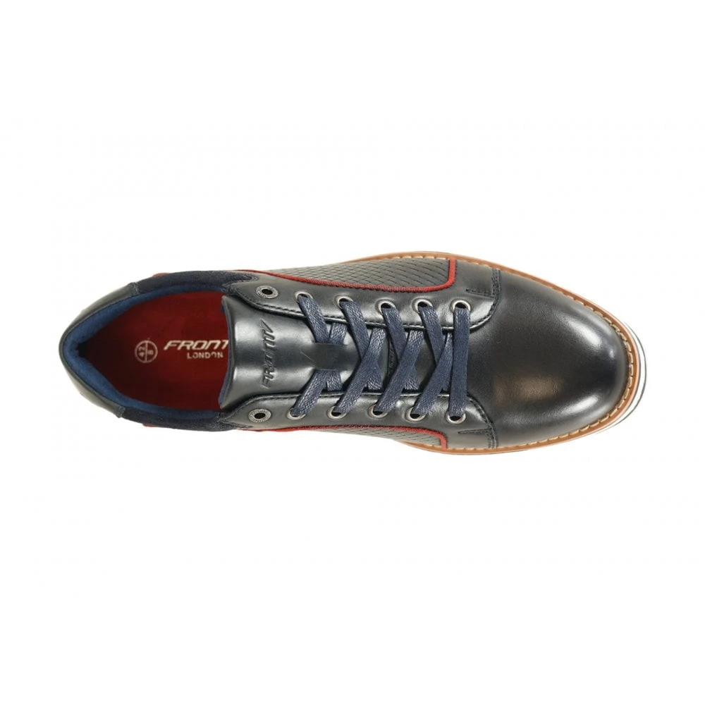 Men's Laced Trainer Shoes Navy: LC GINO - Image 3