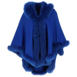 Fur Poncho Blue : Sian