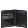 Leather 4 Card Billfold Wallet Black: GB-802