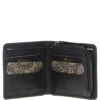 Leather 6 Card Billfold Wallet Black: GB-804