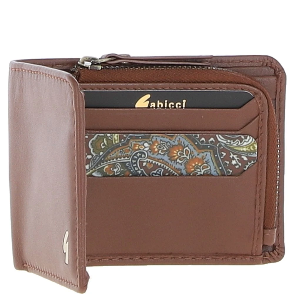 Leather 6 Card Billfold Wallet Tan: GB-804 - Image 5