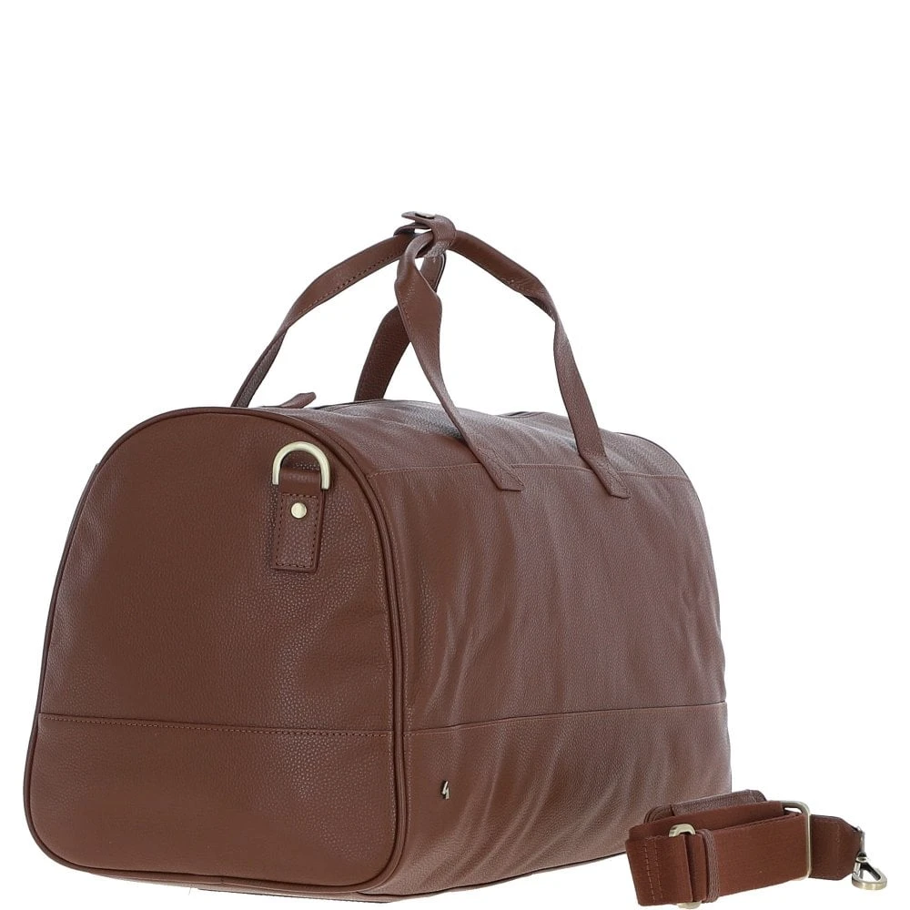 Leather Holdall Tan: GB-64961 - Image 4
