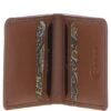 Small Leather 6 Card Billfold Wallet Tan: GB-803