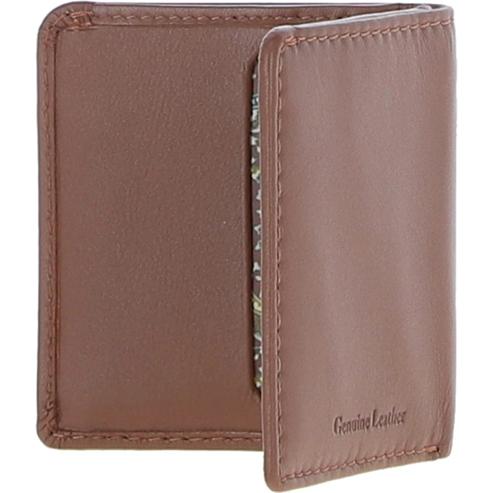Small Leather 6 Card Billfold Wallet Tan: GB-803 - Image 3