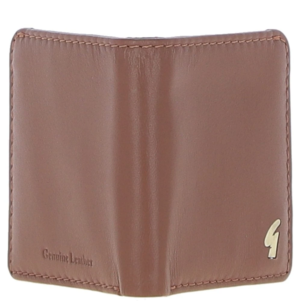 Small Leather 6 Card Billfold Wallet Tan: GB-803 - Image 4