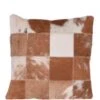 Hair On Hide Square Cushion : Tan Multi