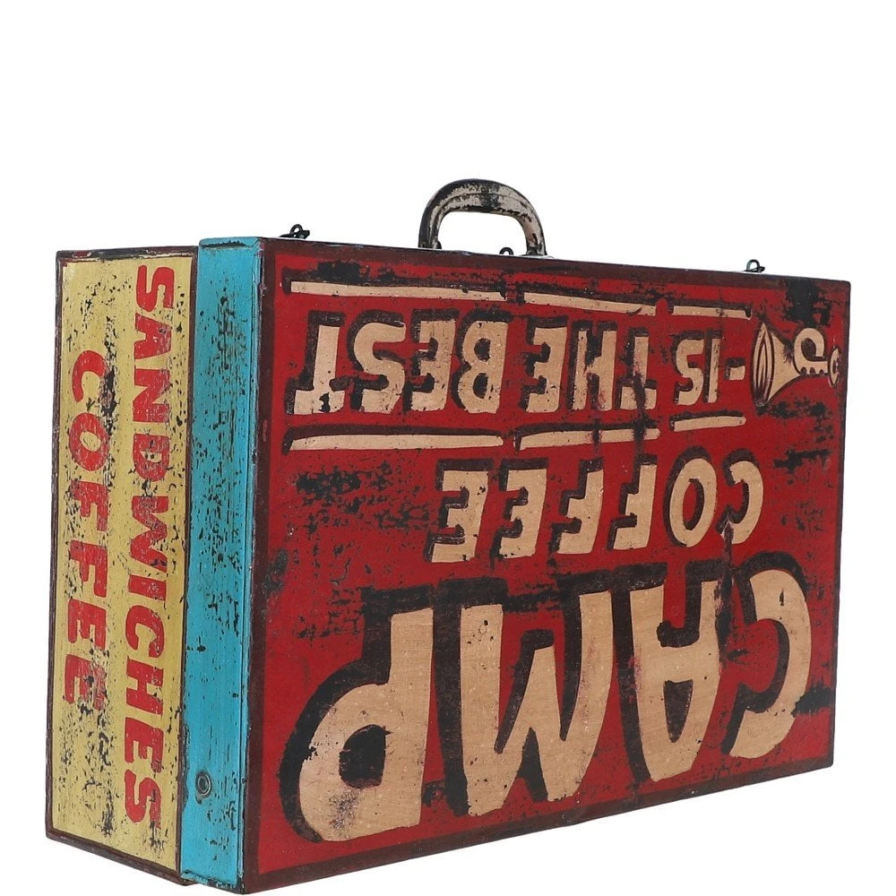 Hand Painted Iron Trunk Coffee: 532-1 - Image 7