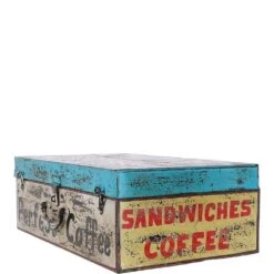 Hand Painted Iron Trunk Coffee: 532-1