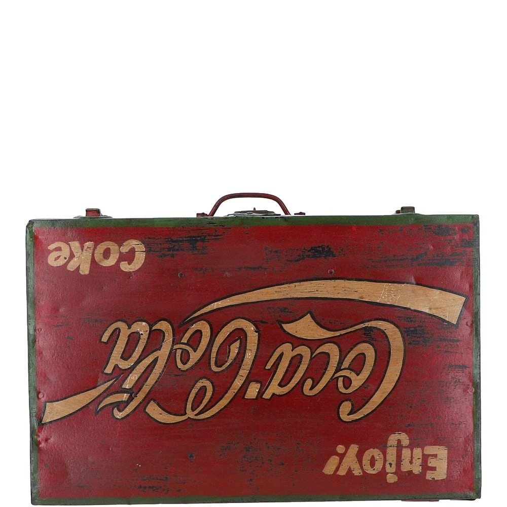 Hand Painted Iron Trunk Cola: 532-4 - Image 3