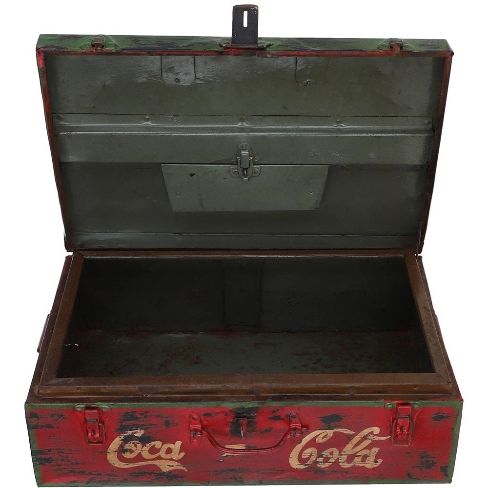 Hand Painted Iron Trunk Cola: 532-4 - Image 2