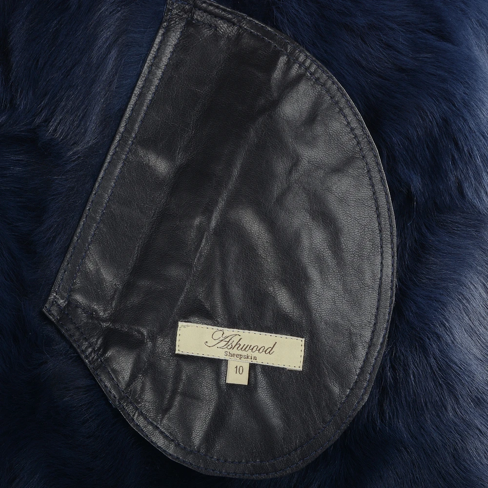 Hooded Long Suede Toscana Gilet Ombre Blue : Mariana - Image 5