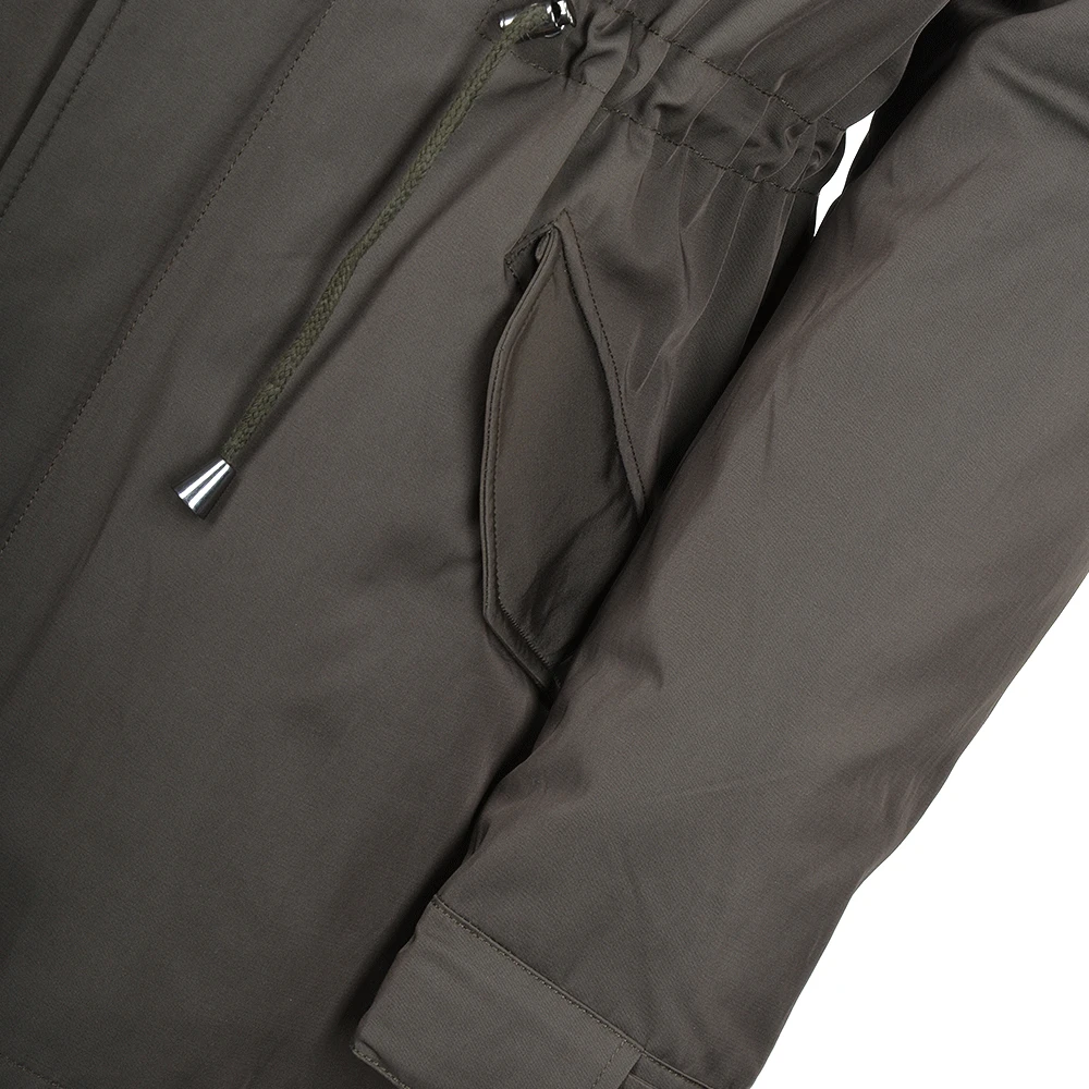 Hooded Racoon Tipped Fur Parka With Removable Fur Trim Lining : Cronos - Image 4