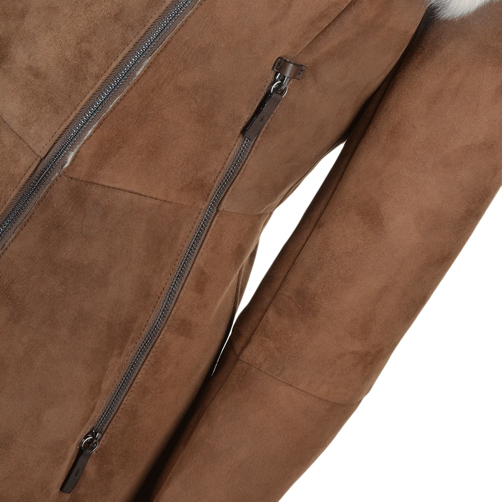 Hooded Toscana Coat Brown : Lyonesse - Image 4